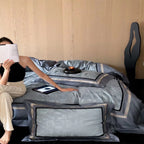 Duvet Cover Set 100% Cotton Satin Jacquard Relief