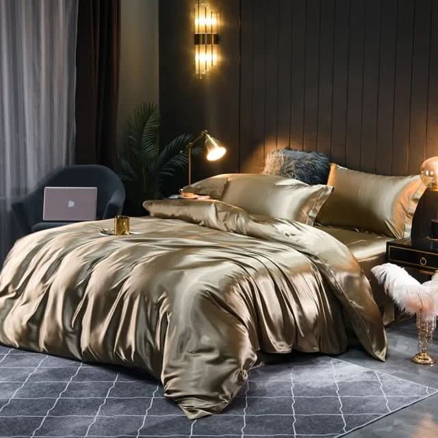 Duvet Cover Set 100% Silk Temperature-Regulating