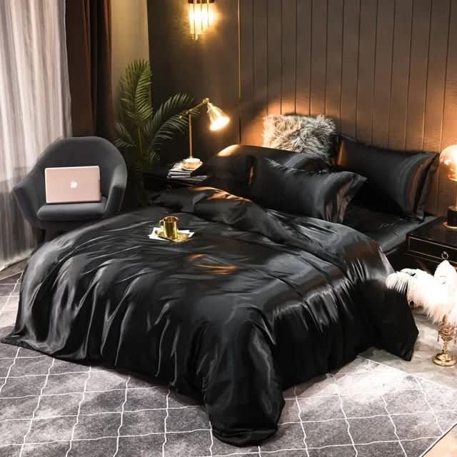 Duvet Cover Set 100% Silk Temperature-Regulating & Breathable