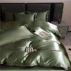 Duvet Cover Set 100% Silk Temperature-Regulating & Breathable