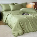 Duvet Cover Set Bamboo Viscose Cooling Zipper Four Piece