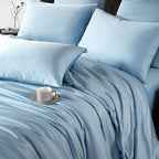 Duvet Cover Set Bamboo Viscose Cooling Zipper Four Piece