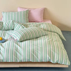 Duvet Cover Set Breathable Cotton Hidden Zipper Machine Washable