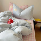 Duvet Cover Set Breathable Cotton-Linen Reversible