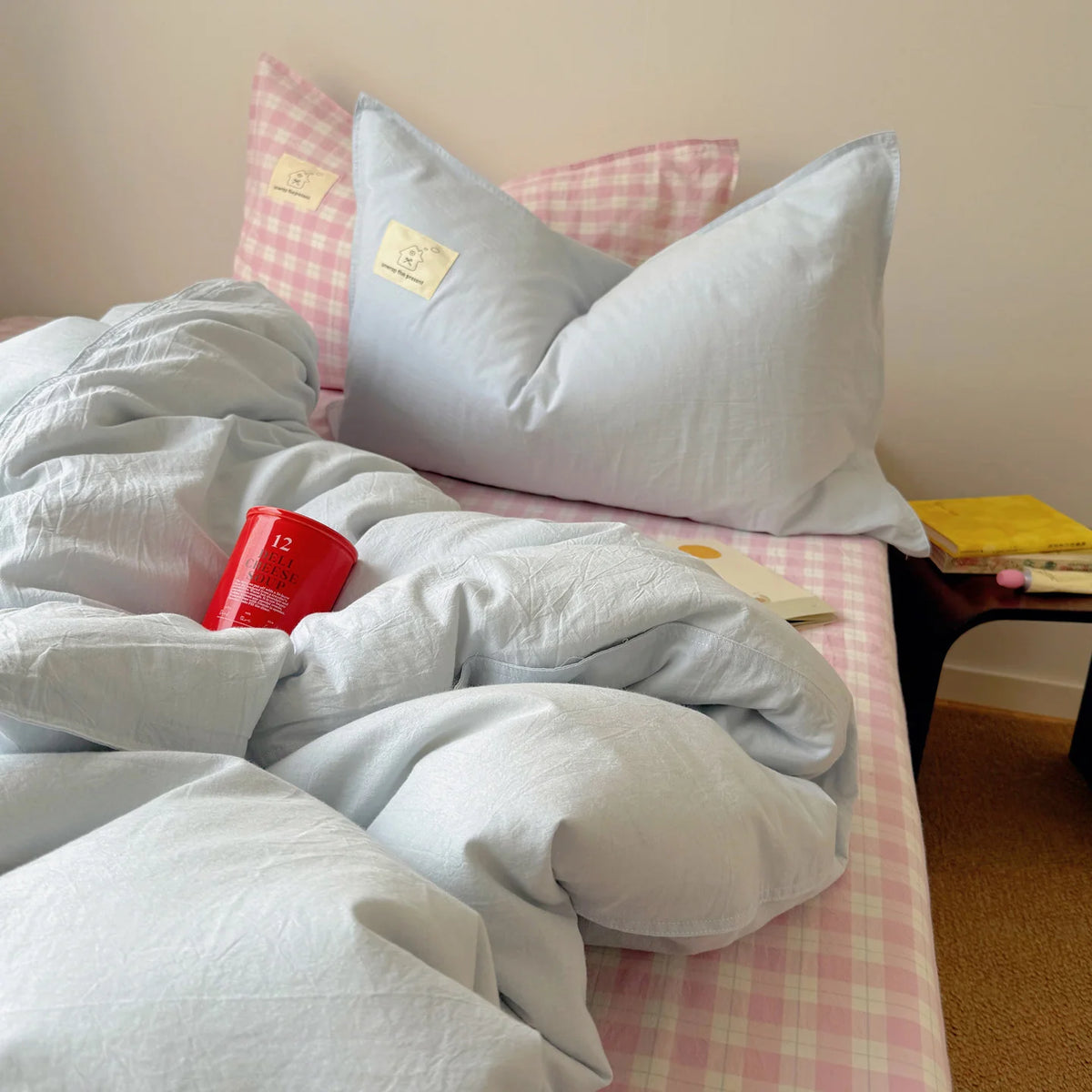 Duvet Cover Set Breathable Cotton-Linen Reversible