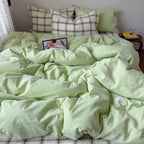 Duvet Cover Set Breathable Cotton-Linen Reversible