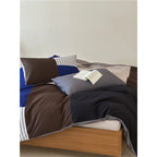 Duvet Cover Set Breathable Cotton Percale Reversible
