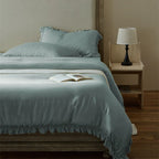Duvet Cover Set Breathable Cotton Percale & Ruffle Edge