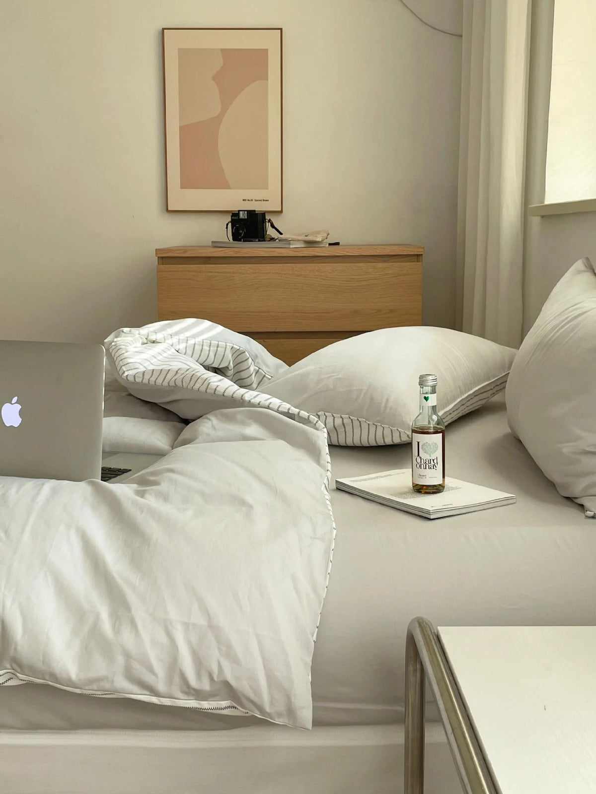 Duvet Cover Set Breathable Cotton Percale Set of 4