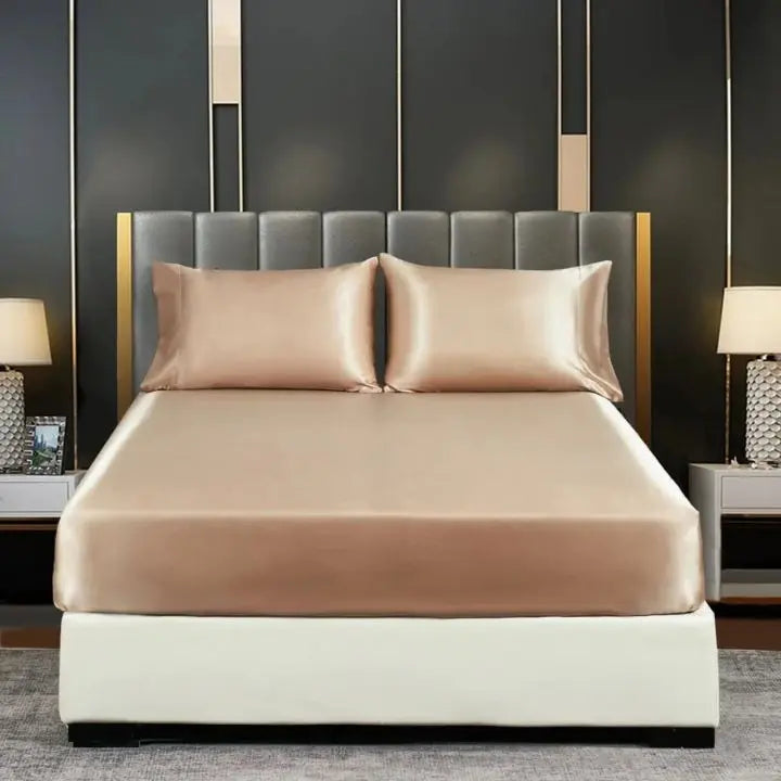Duvet Cover Set Cooling Ice-Silk Fits 15 Inch Mattress