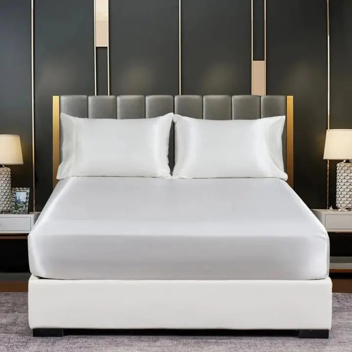 Duvet Cover Set Cooling Ice-Silk Fits 15 Inch Mattress