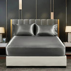 Duvet Cover Set Cooling Ice-Silk Fits 15 Inch Mattress