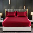 Duvet Cover Set Cooling Ice-Silk Fits 15 Inch Mattress