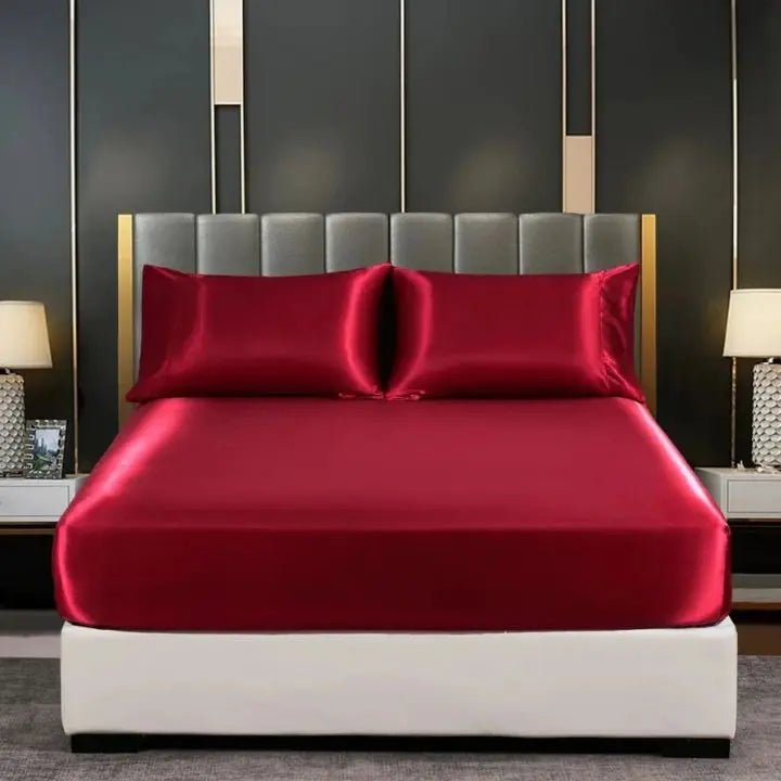 Duvet Cover Set Cooling Ice-Silk Fits 15 Inch Mattress