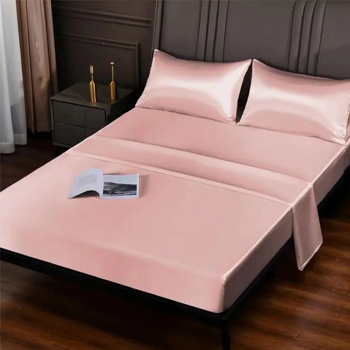 Duvet Cover Set Cooling Ice-Silk Fits 15 Inch Mattress