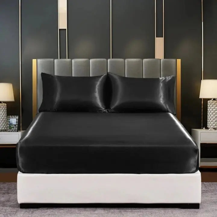 Duvet Cover Set Cooling Ice-Silk Fits 15 Inch Mattress