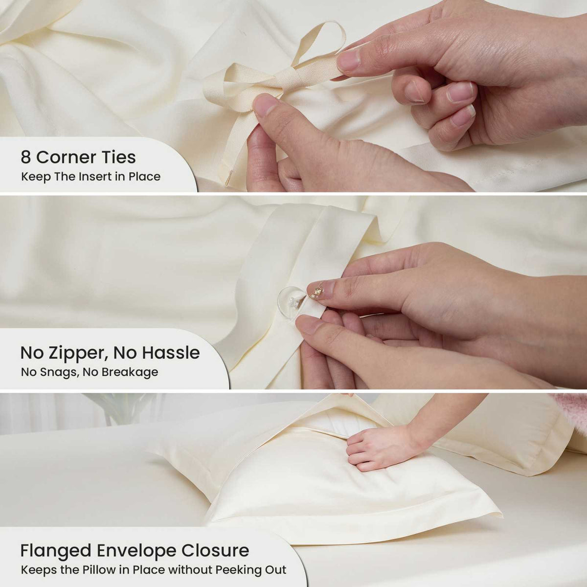 Duvet Cover Set Cooling Lyocell Moisture-Wicking & Lightweight