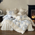 Duvet Cover Set Cotton Blend Toile & Ruffles