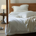 Duvet Cover Set Cotton Gauze Breathable Floral Embroidery