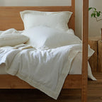 Duvet Cover Set Cotton Gauze Breathable Floral Embroidery