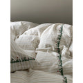 Duvet Cover Set Cotton-Linen Embroidered Washed Crinkle 4-Piece