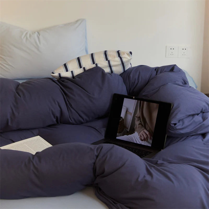 Duvet Cover Set Cotton Percale Breathable