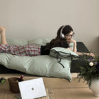 Duvet Cover Set Cotton Percale Breathable Tie Bands