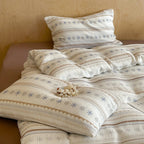 Duvet Cover Set Cotton Percale Nordic Striped Machine Washable
