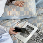 Duvet Cover Set Cotton Percale Reversible 4-Piece