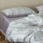 Duvet Cover Set Cotton Percale Reversible & Hidden Zipper