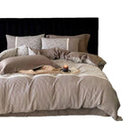 Duvet Cover Set Cotton Percale Reversible Paisley Lace Trim