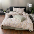 Duvet Cover Set Cotton Percale Reversible Wildflower 4-Piece