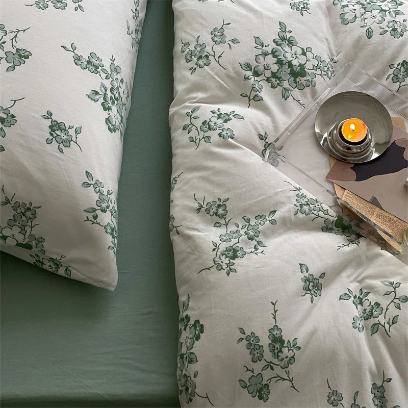 Duvet Cover Set Cotton Percale Wildflower Print