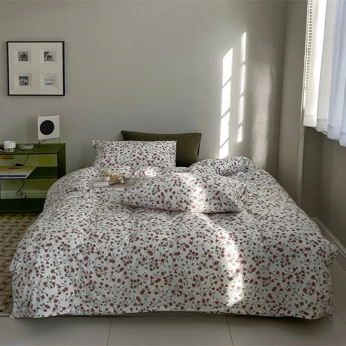 Duvet Cover Set Cotton Percale Wildflower Print
