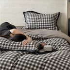 Duvet Cover Set Cotton Satin Butterfly Motif 4-Piece
