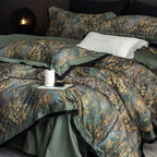 Duvet Cover Set Cotton Satin Grass Print
