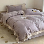 Duvet Cover Set Cotton Satin Jacquard 4-Piece