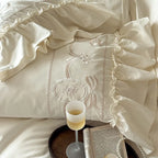 Duvet Cover Set Cotton Satin Ornamental Embroidery 4-Piece