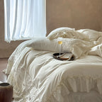 Duvet Cover Set Cotton Satin Ornamental Embroidery 4-Piece