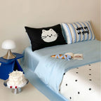 Duvet Cover Set Cotton Satin Reversible With Pillowcases
