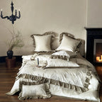 Duvet Cover Set Cotton Satin Rose Embroidery