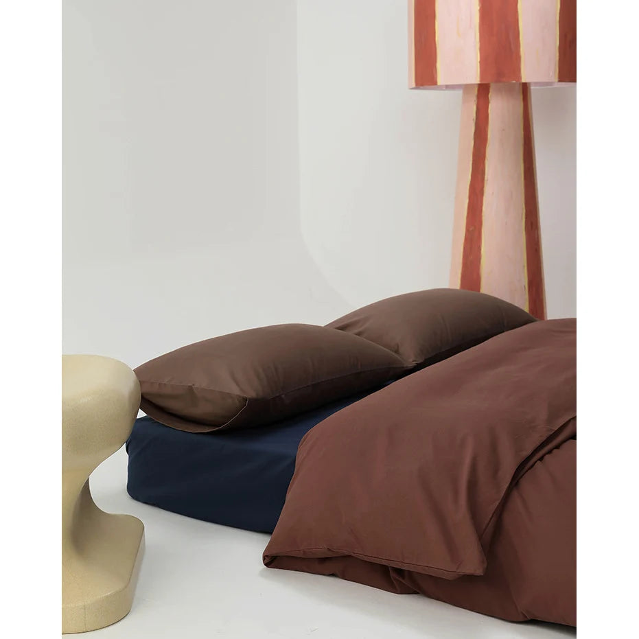 Duvet Cover Set Cotton Satin Temperature-Regulating 4-Piece