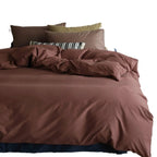 Duvet Cover Set Cotton Satin Temperature-Regulating 4-Piece