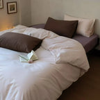 Duvet Cover Set Cotton Satin Temperature-Regulating 4-Piece