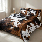 Duvet Cover Set Cow Print Lightweight Polyester