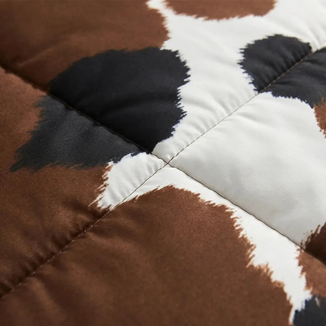 Duvet Cover Set Cow Print Lightweight Polyester