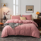Duvet Cover Set Double-Brushed Microfiber Zippered & Corner Ties
