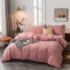 Duvet Cover Set Double-Brushed Microfiber Zippered & Corner Ties