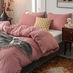 Duvet Cover Set Double-Brushed Microfiber Zippered & Corner Ties