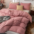 Duvet Cover Set Double-Brushed Microfiber Zippered & Corner Ties